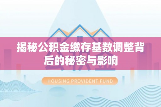 师宗揭秘公积金缴存基数调整背后的秘密与影响