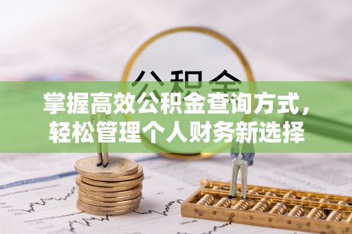 师宗掌握高效公积金查询方式，轻松管理个人财务新选择
