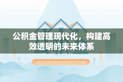 师宗公积金管理现代化，构建高效透明的未来体系