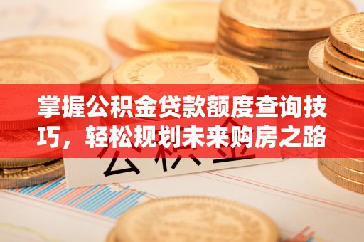 师宗掌握公积金贷款额度查询技巧，轻松规划未来购房之路