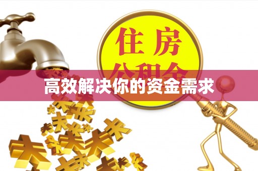 师宗高效解决你的资金需求