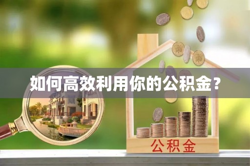 师宗如何高效利用你的公积金？