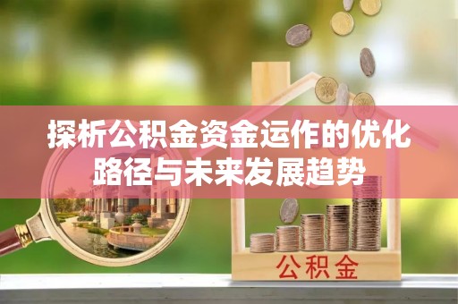 师宗探析公积金资金运作的优化路径与未来发展趋势