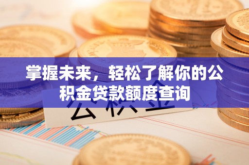 师宗掌握未来，轻松了解你的公积金贷款额度查询