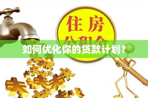 师宗如何优化你的贷款计划？