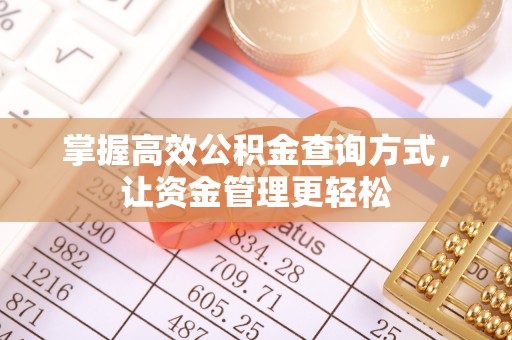 师宗掌握高效公积金查询方式，让资金管理更轻松